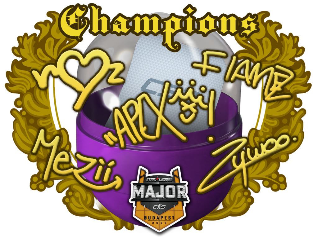 Капсула с автографами чемпионов StarLadder Budapest Major 2025