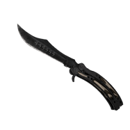 ★ Butterfly Knife | Black Laminate (Well-Worn)