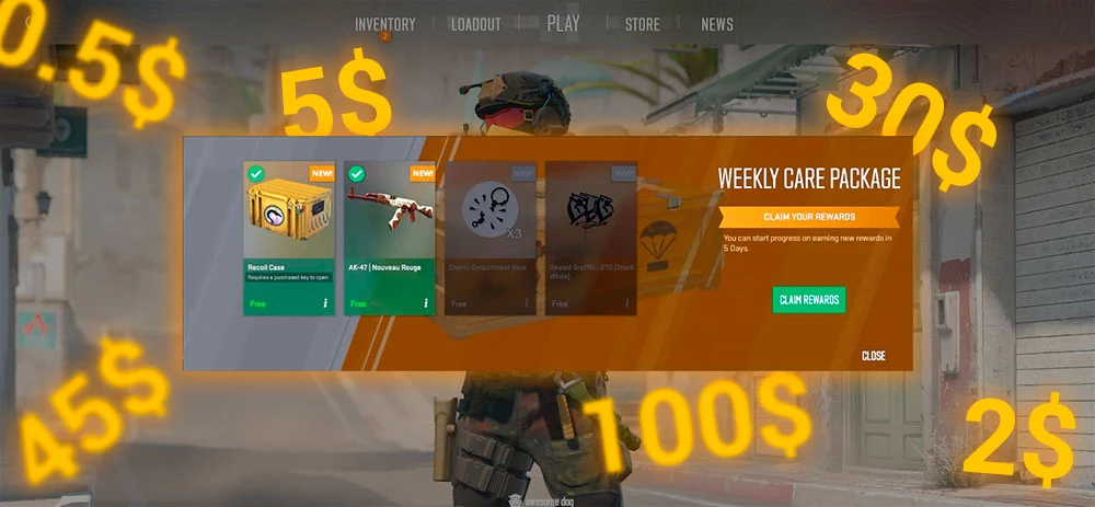 Drop hebdomadaire dans CS2: Tout sur le système de récompenses en 2026