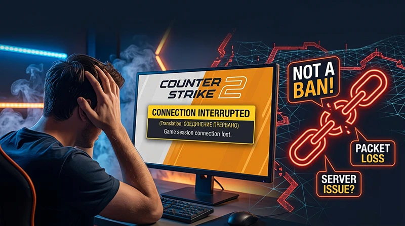 Connection Interrupted в CS2: перевод ошибки и как исправить разрыв соединения с сервером