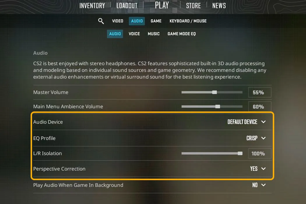 Sound-einstellungen in CS2: Schritte hören, bevor man den feind sieht - Фото 1